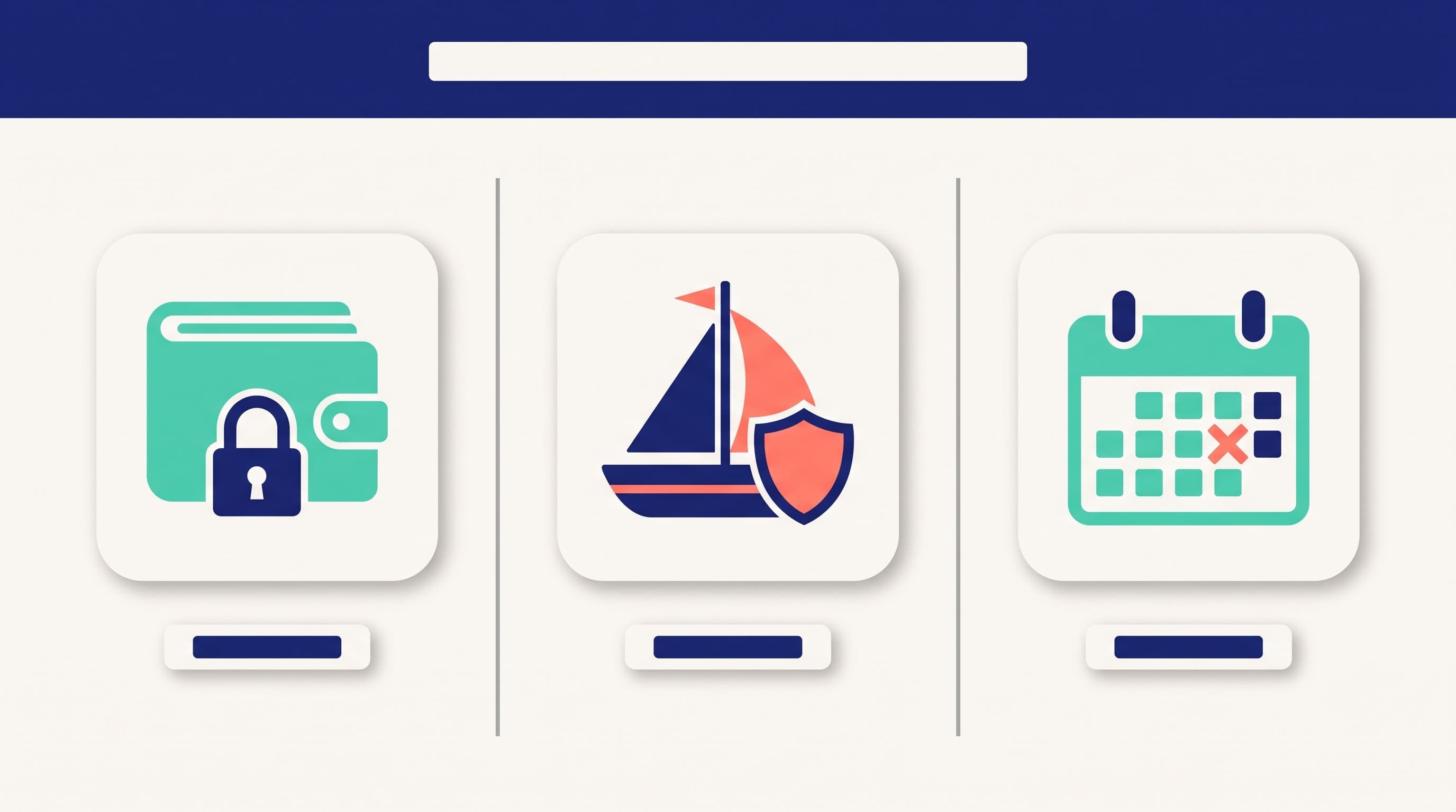 Yacht charter insurance cover types - deposit protection, skipper liability, and trip cancellation