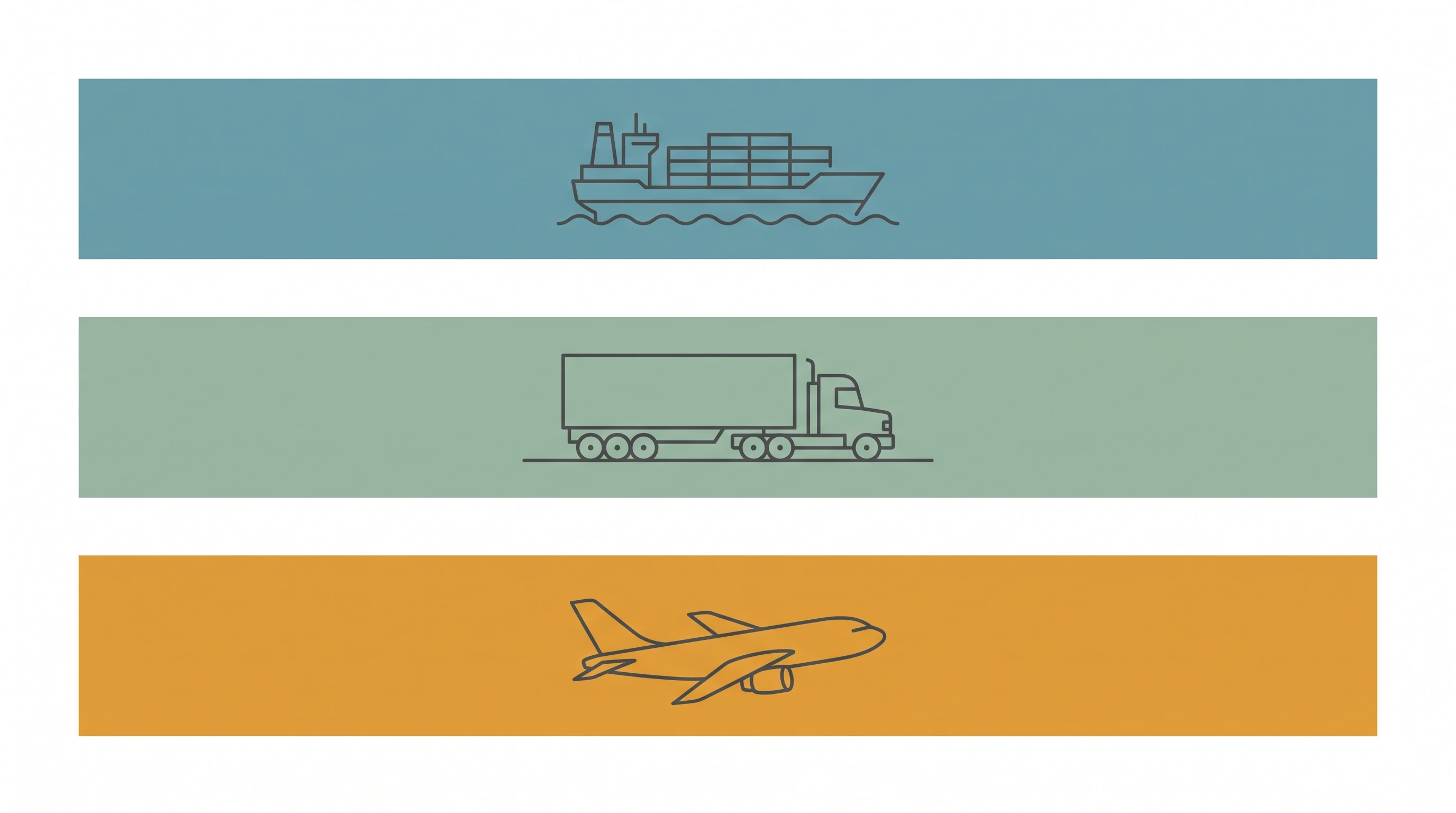 Three carriage modes, sea, road and air, each carrying its own liability cap